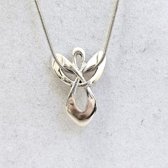 Carolyn Pollack Relios Angel Necklace 925 ITALY Sterling Silver - Picture 7 of 14